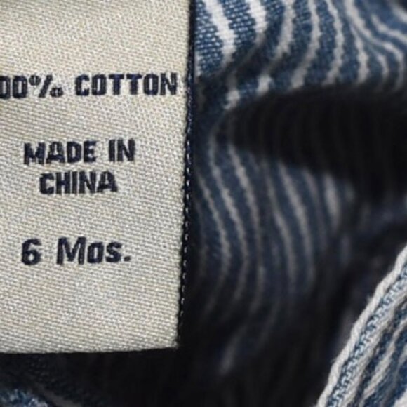 OshKosh Carpenter Shorts Stripe Baby 6M Retro Americana Workwear - Picture 6 of 7